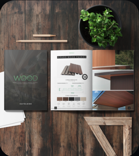 Projeto de identidade visual e catálogo Wood